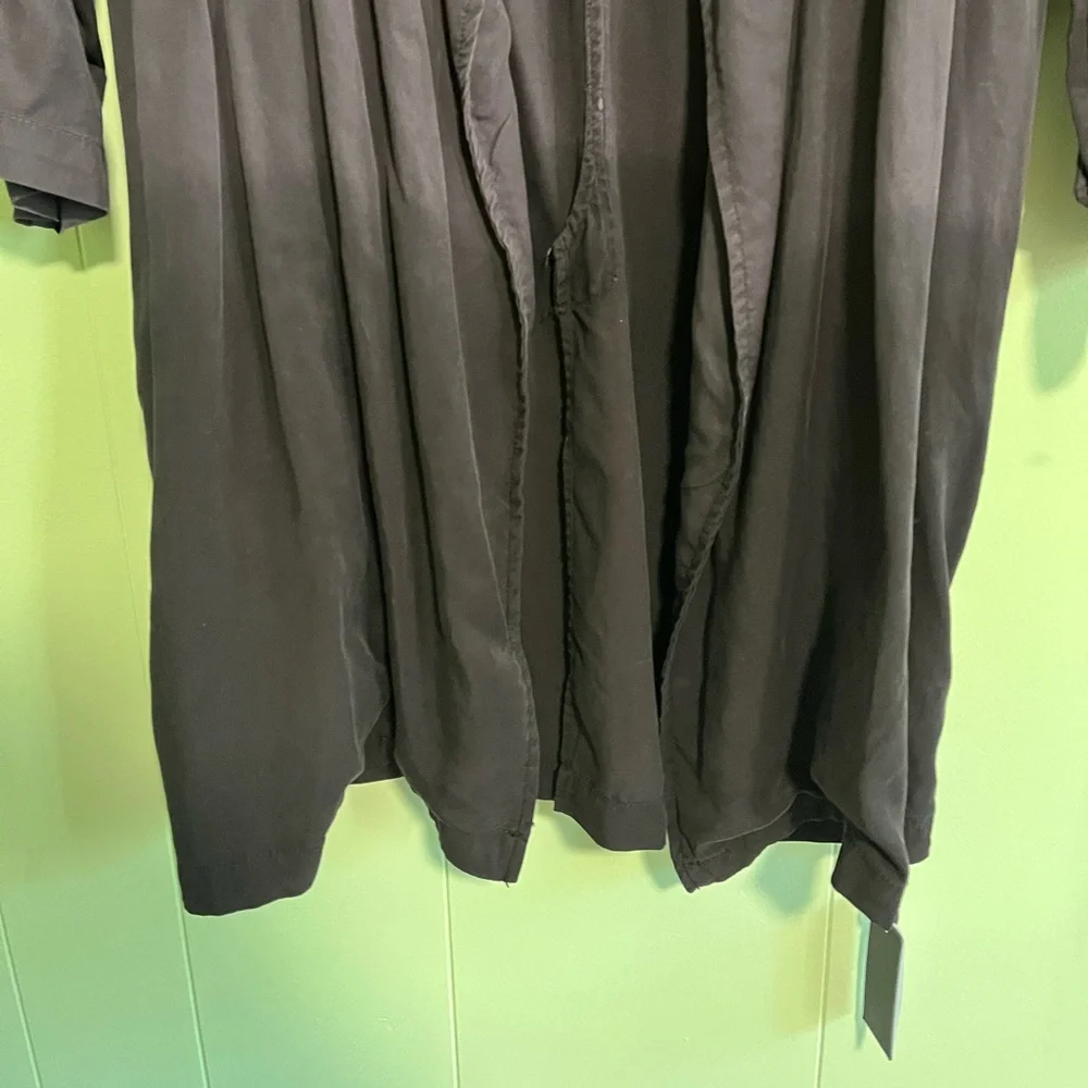 NWT BLANK NYC Dip Dye Dual Tone Gray Black Trench Coat Open Tunic Women'… - Picture 6 of 16